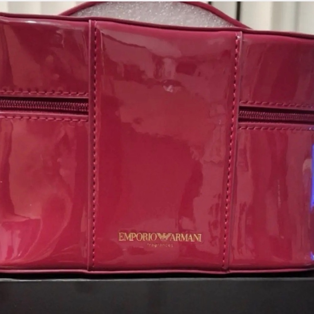 Emporio Armani Fuchsia Patent Vanity Case and mascara full size - Picture 7 of 9